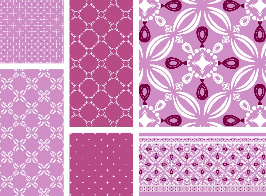 FloralMelange_VioletKeepsake_DesignsByLindaBell_Swatches